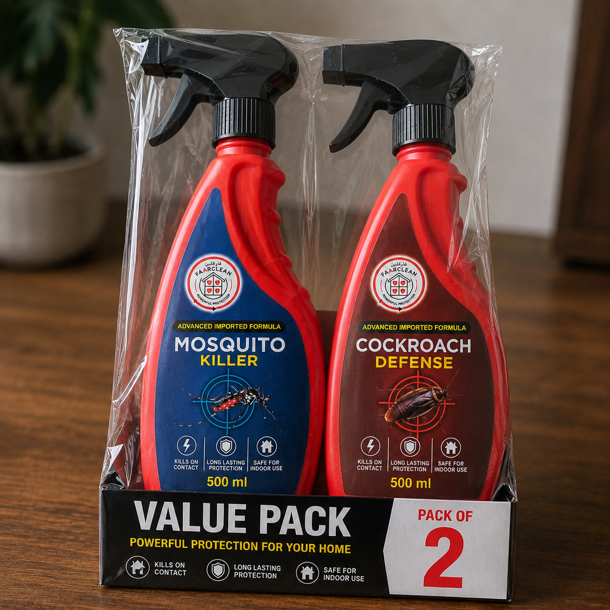 FaarClean Flying & Crawling Pest Defense Bundle (Mosquito Killer + Cockroach Defense)